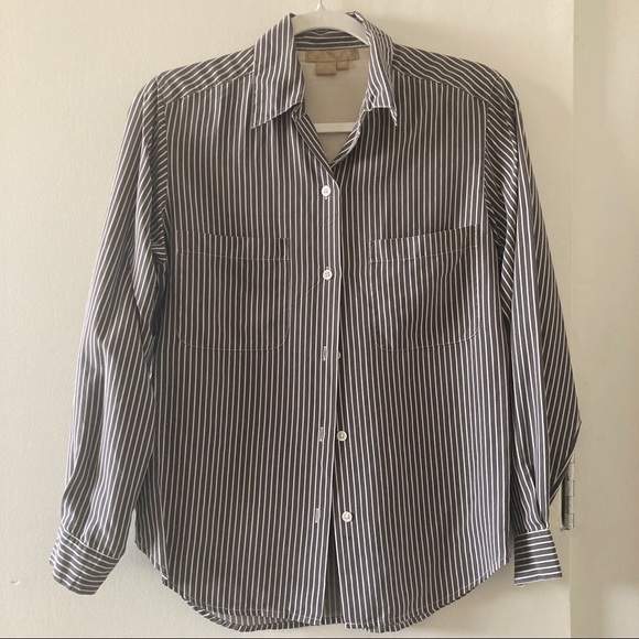 Studio121 Striped Button Down Blouse - Picture 2 of 4